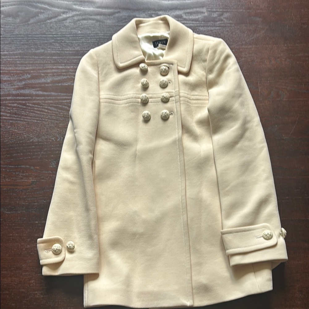 J. Crew Ivory Buttoned Jacket